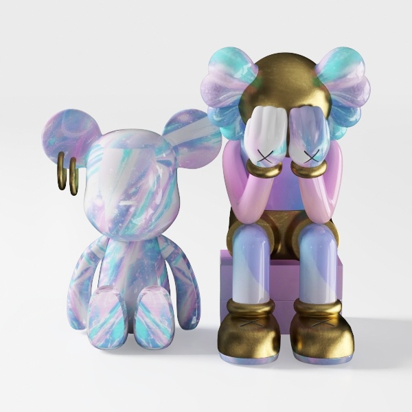 Bearbrick x KAWS-Anime Enthusiast