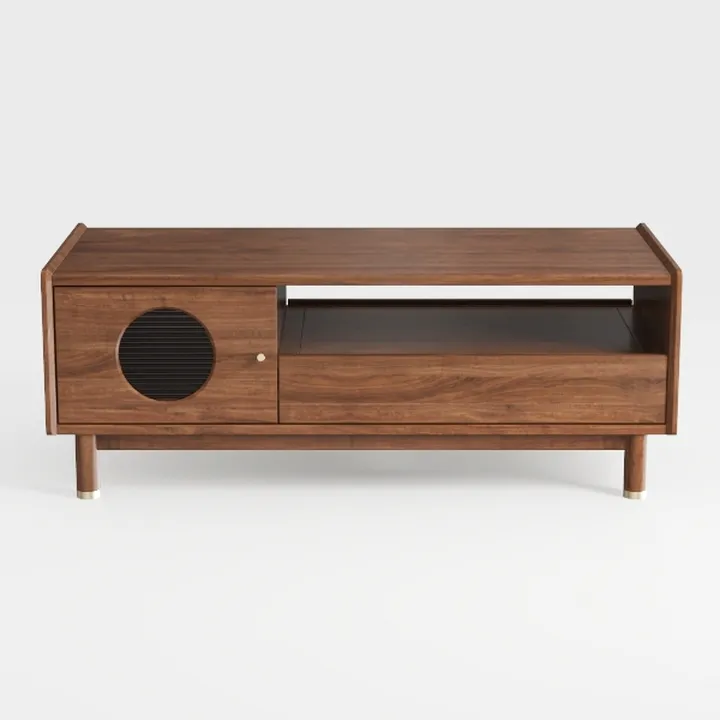 Mid Century Modern Walnut Storage Coffee Table 3D Model