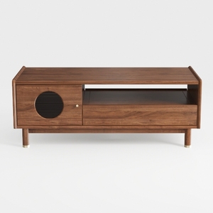 Mid Century Modern Walnut Storage Coffee Table 3D Model