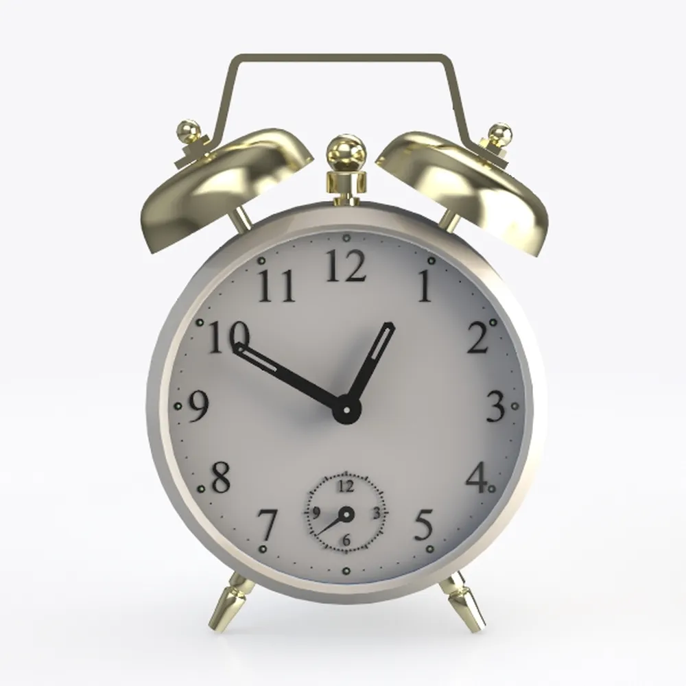 Gold Desk Alarm Clock for Bedroom Kids Modern