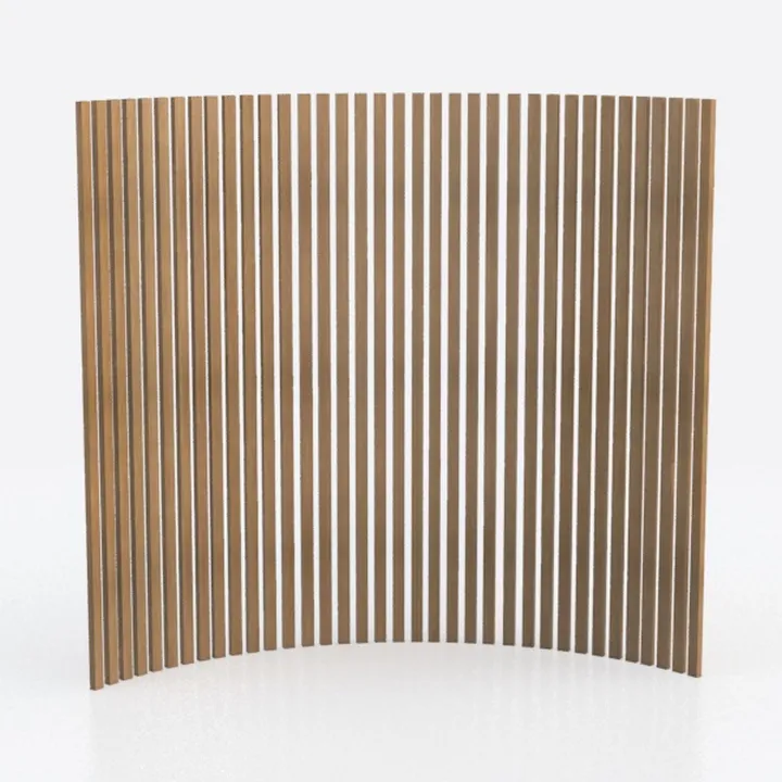 Fluted Cabinet with Storage, 2 Doors Sideboard