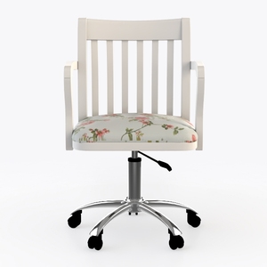 Sinclair Floral Fabric Adjustable Height Swivel Of