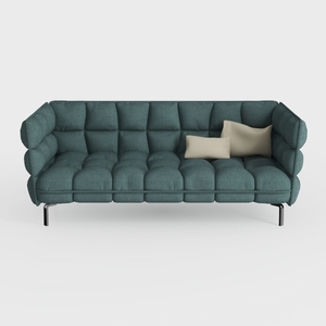 87.4 ’’ Modern Sectional Sofa, Plush Teddy Upholst