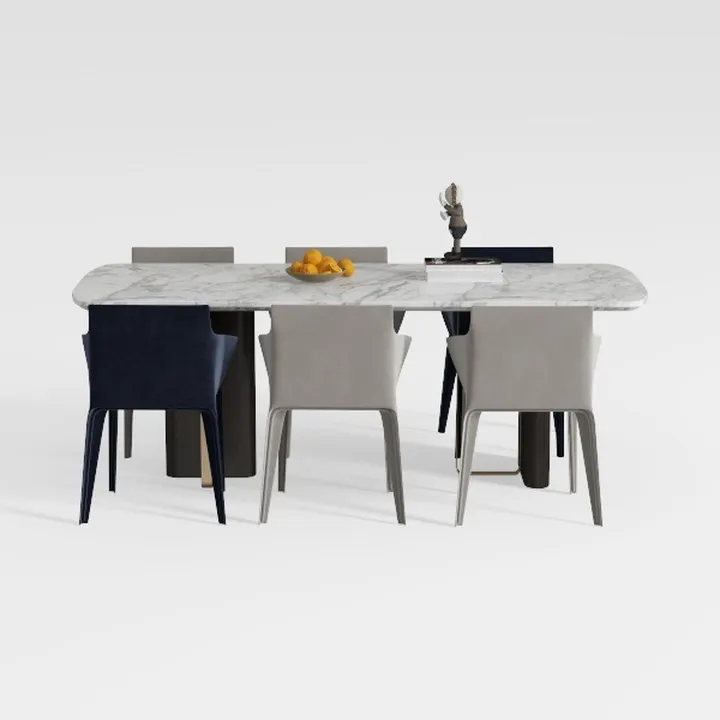 Dining Chair Upholstered in Velvet with Open Curve
