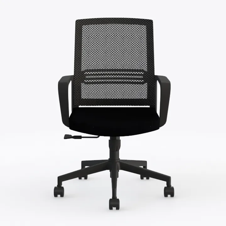 Minimalist Mesh Fabric Office Chair Adjustable Swivel 3D Model