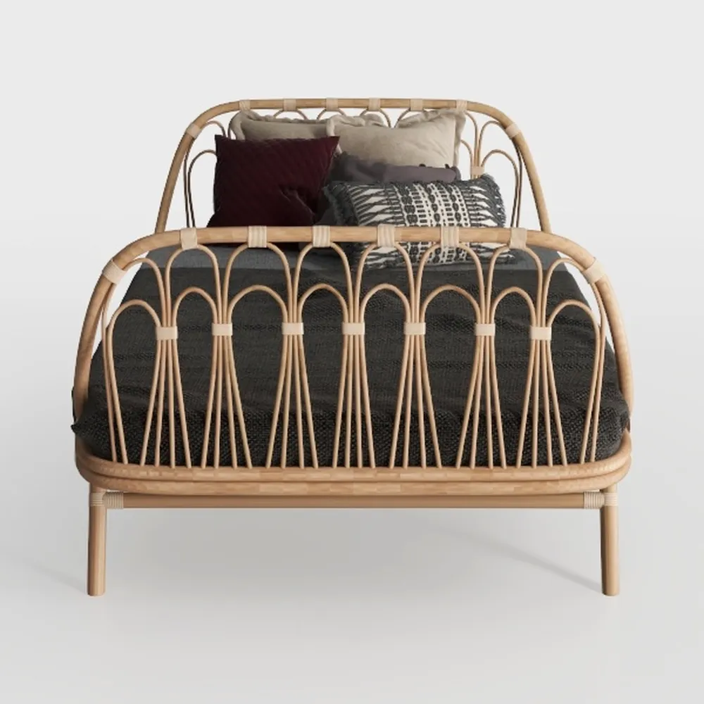 bali & pari Davida Natural Rattan Daybed, One Size