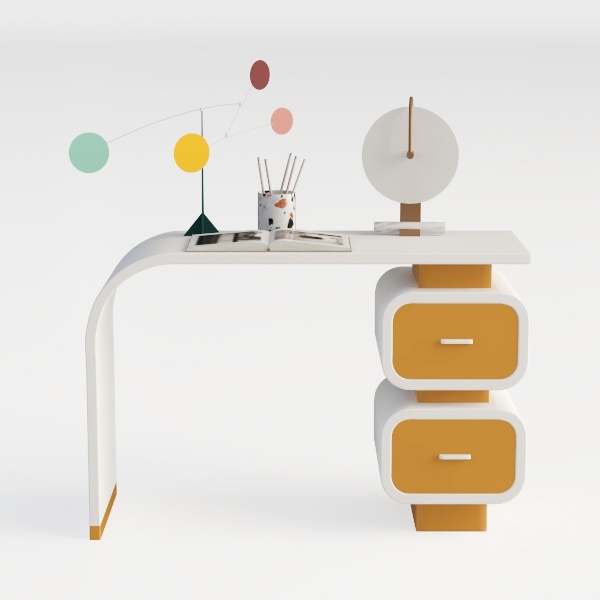 Generico Scrivania per Computer Elegante e salvaspazio, postazione di Lavoro Robusta per Scrivere e Giocare, Arredamento Moderno per Ufficio per casa e Camera da Letto - Finitura Bianca