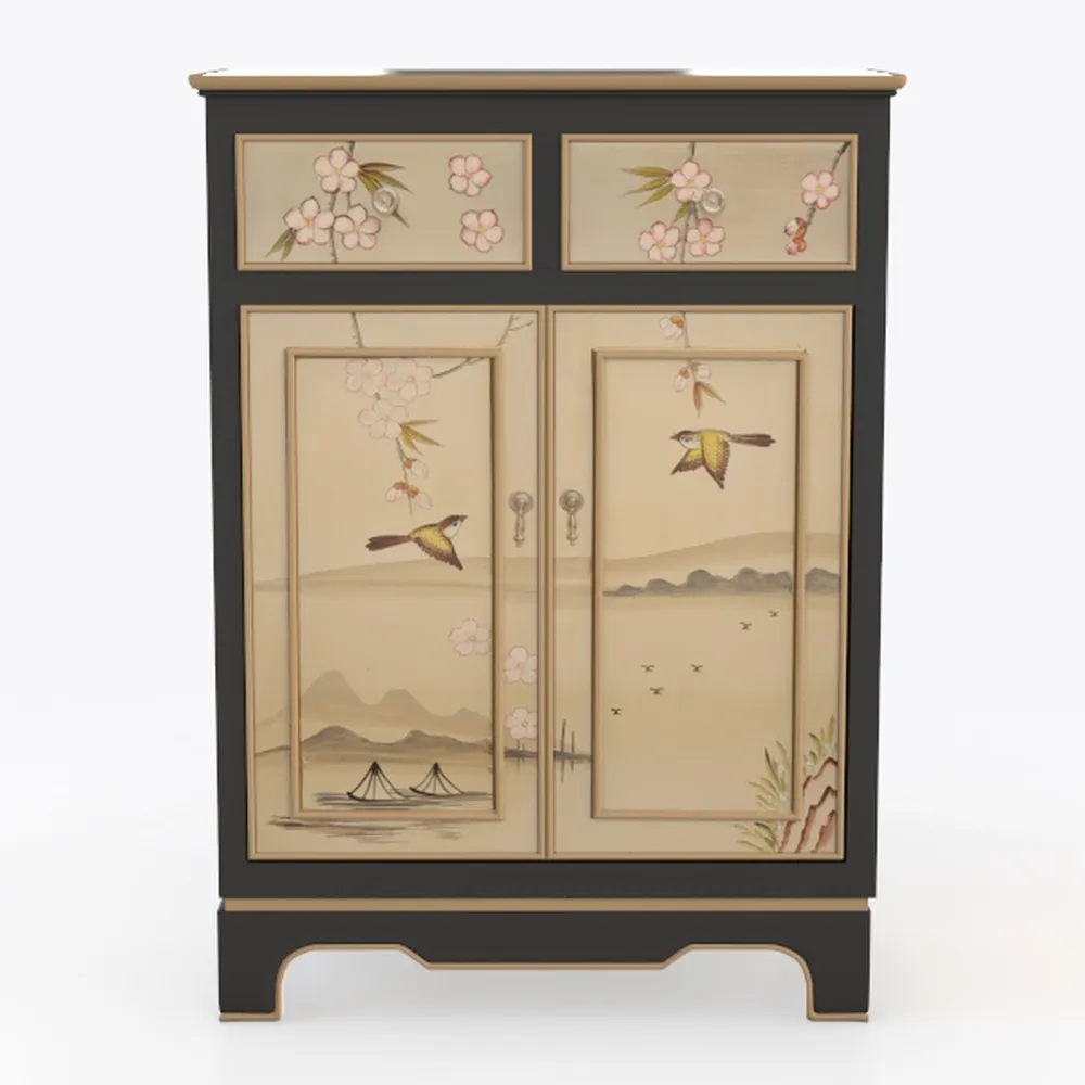 Farmhouse Accent Chest with Carved Door and