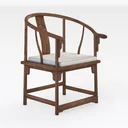 Walker Edison Delray Classic Acacia Wood X Back Right 45 Degree View