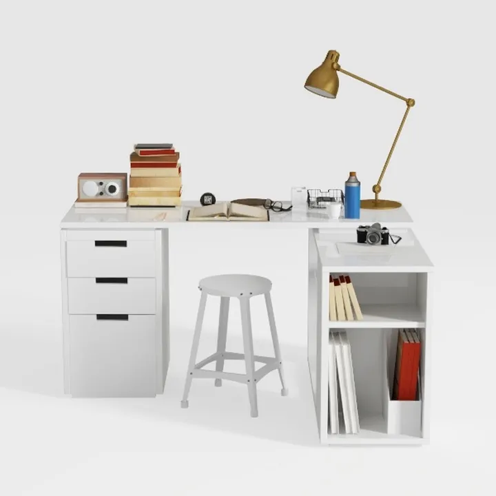 DEYAOPUPU Computer Desk with Drawers,Standing Desk