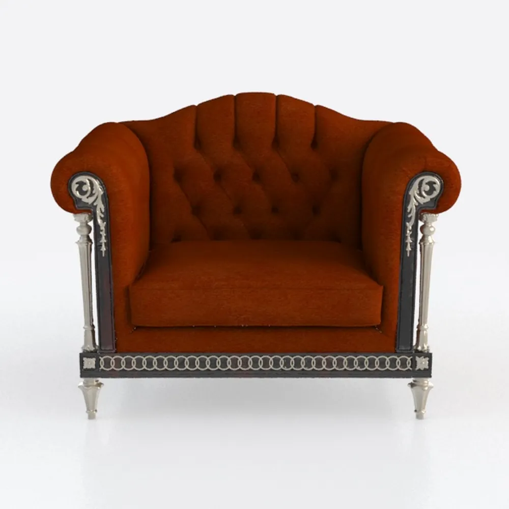 2 Piece Living Room Set, Chesterfield Leather Sofa