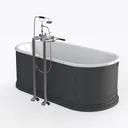 Portable Bathtub For Shower Stall, Large Foldable  Left 45 Degree View