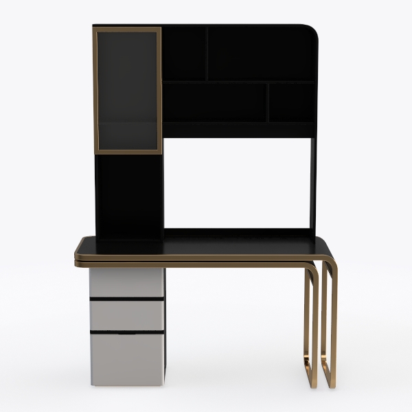 aphrophina Elegant Black Computer Desk for a Produ