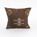 Bohemian Woven Linen Throw Pillow 3D Model Right 45 Degree View