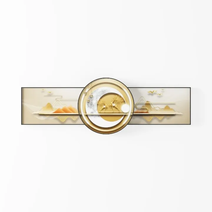 Luxury Golden Landscape Wall Art Decor 3D Model