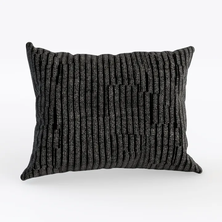 Minimalist Black Fabric Decorative Throw Pillow 3D Model