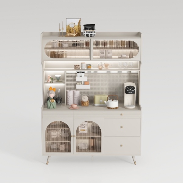 Metal Kitchen Pantry Storage Cabinet, Acrylic