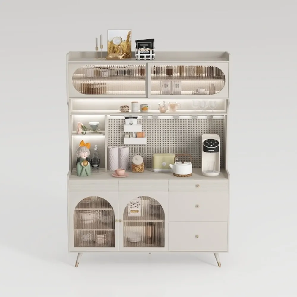 Metal Kitchen Pantry Storage Cabinet, Acrylic