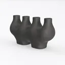Ceramic Vase Home Table Decor - Flower Vases Set Left 45 Degree View