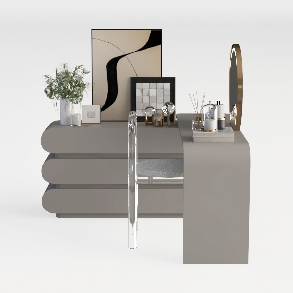 6-Drawer L-Shaped Chest of Drawers Cabinet with Ro