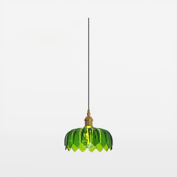 LIGHTLAND Milk Glass Chandelier, 15 Inch Metal