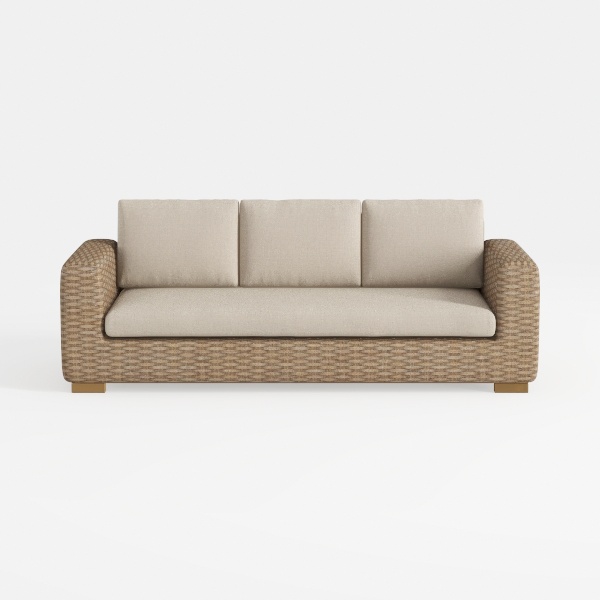 Rattaner Patio Furniture 3-seat Sofa Wicker 