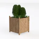 planter box- Outdoor Planters & Plants Left 45 Degree View