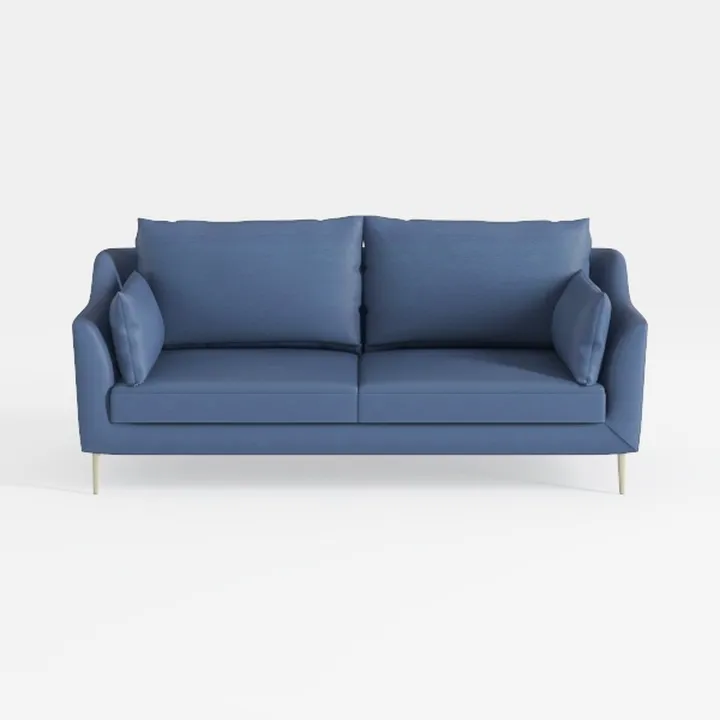 Almor Velvet Living Room Sofa in Space Blue