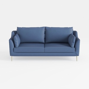 Almor Velvet Living Room Sofa in Space Blue