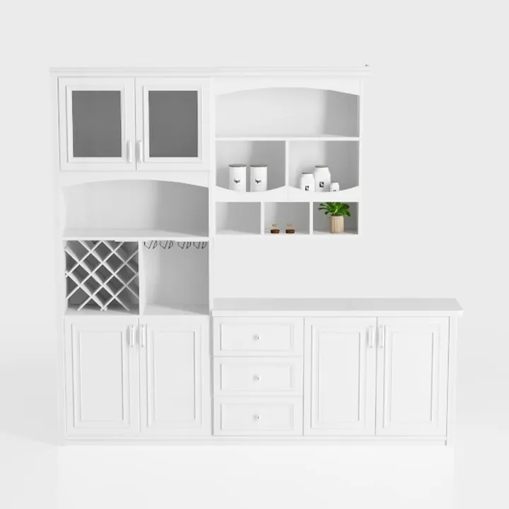 Bestar Pur Queen Murphy Bed with 2 Shelving Units