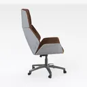 Executive Office Chair High-Grade Solid Wood Confe Right 45 Degree View