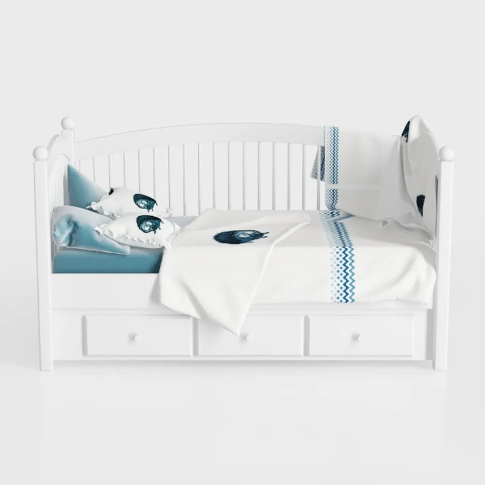 Camaflexi Daybed, Panel Headboard / Solid Wood / F