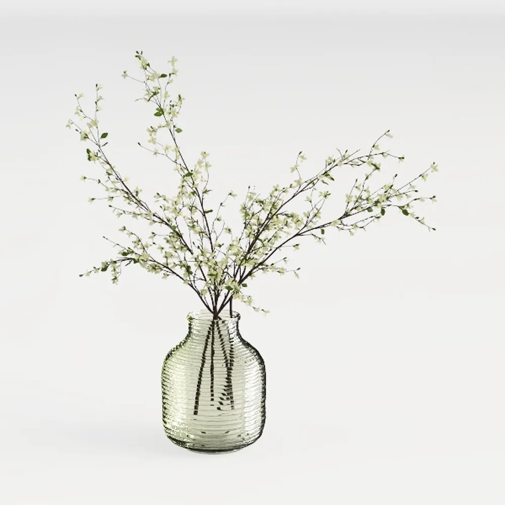 Rustic Ceramic Flower Large Vase, Vintage Floor