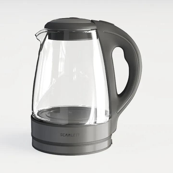 Glass and Plastic Electric Kettle 3D Model