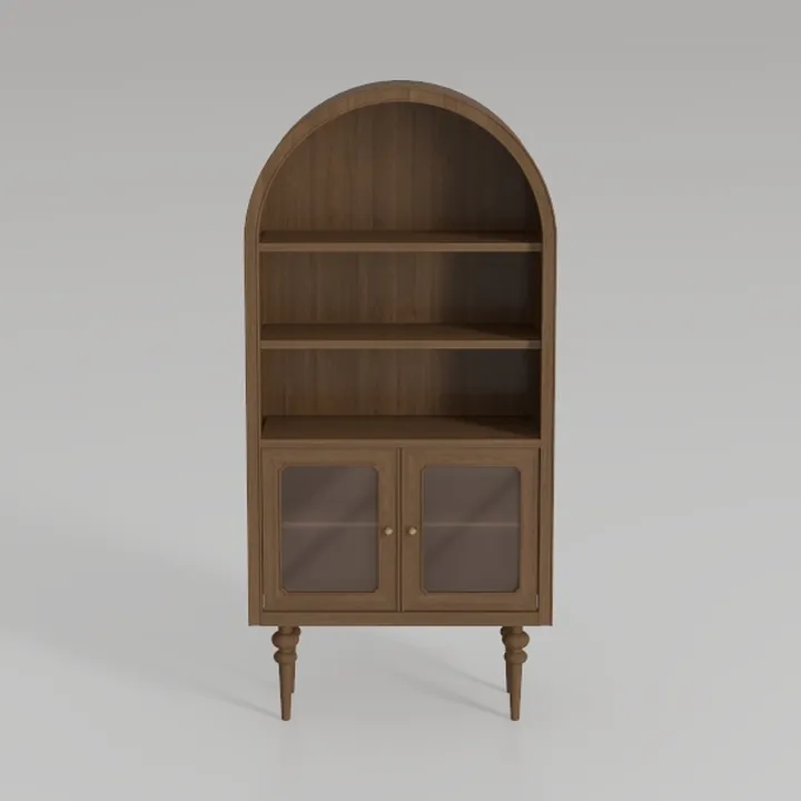SICOTAS Book Shelf Arched Cabinet Bookshelf Arch