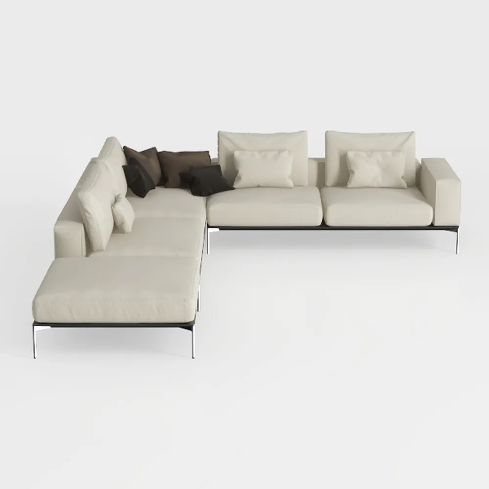 SIMPLIHOME Ava Corner Sectional Sofa in 100% Recyc