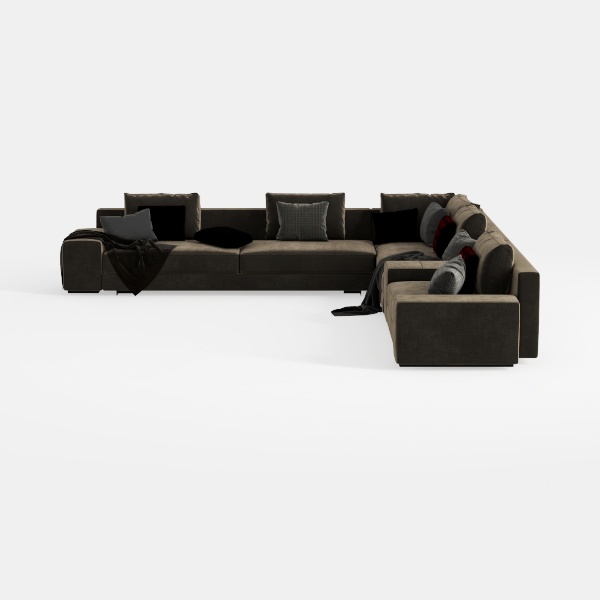 Corner Chaise Sofa L-Shaped Modern Furniture