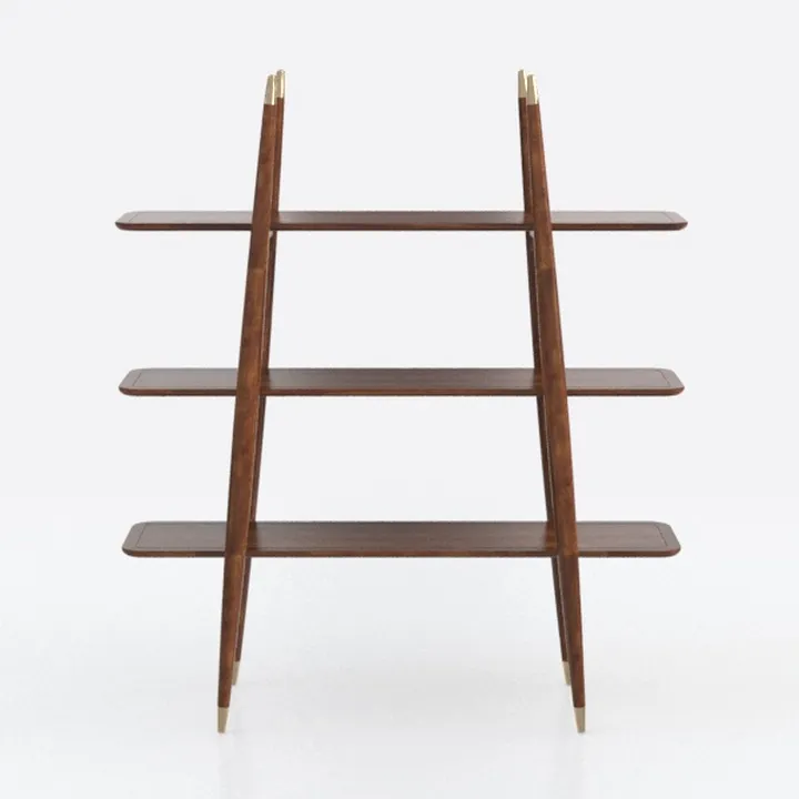 BELLEZE 4 Tier Modern Rustic Industrial Bookshelf