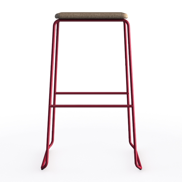 Livorno 29.9 in. Open Back Red and Bronze Wood Fra
