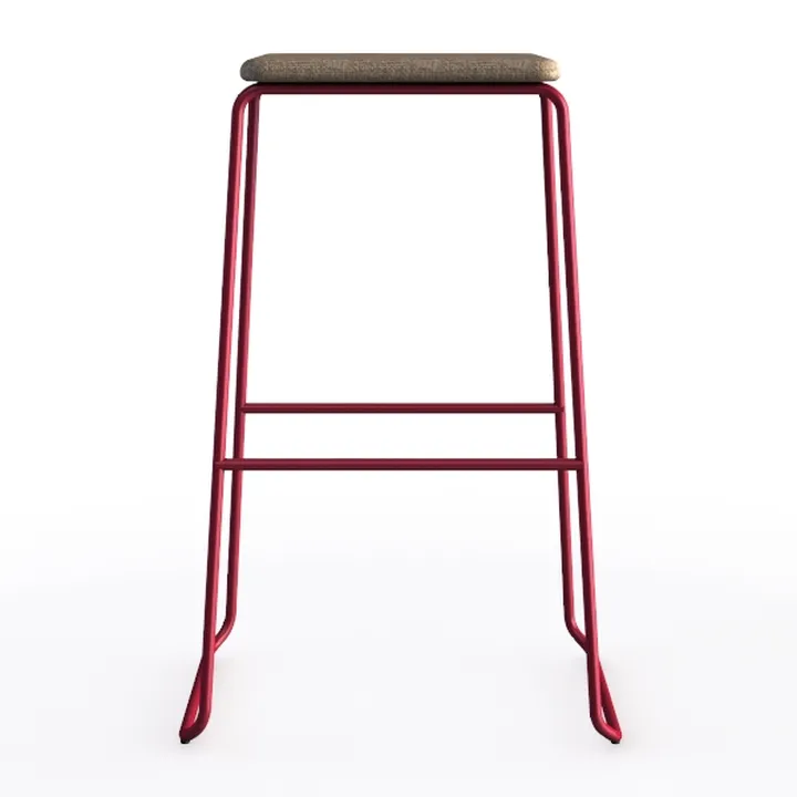 Livorno 29.9 in. Open Back Red and Bronze Wood Fra