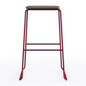Livorno 29.9 in. Open Back Red and Bronze Wood Fra