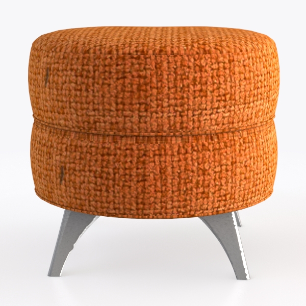 Silvia 18.5 in. Modern Minimalist Round Backless M