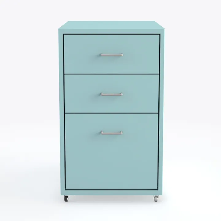 Lorell LYS SOHO Box/File/File Teal Mobile Cabinet