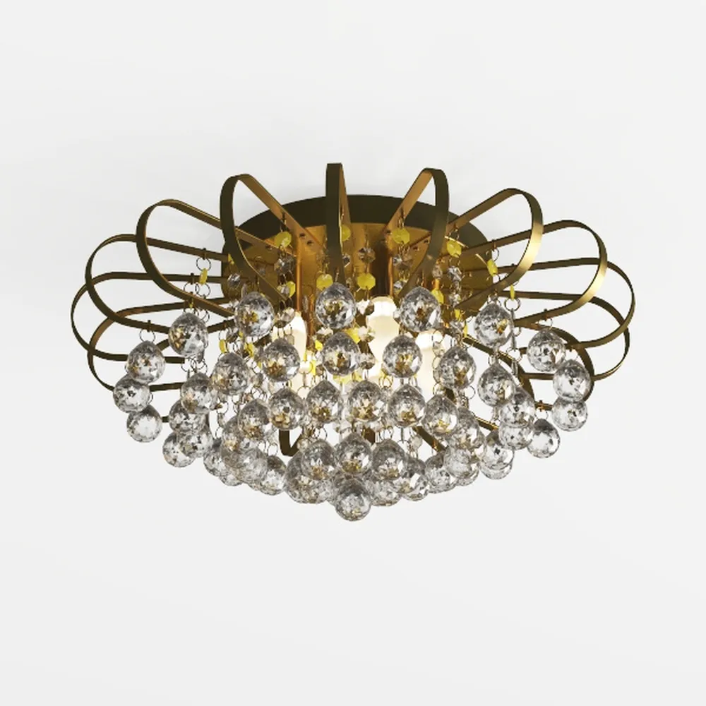 CVKASH 4-Lights Crystal Chandelier Modern Semi