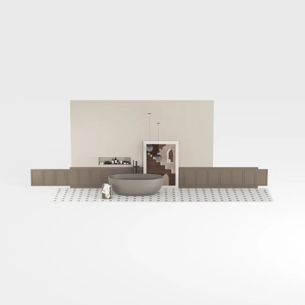 WOODBRIDGE 59" Acrylic Freestanding Bathtub