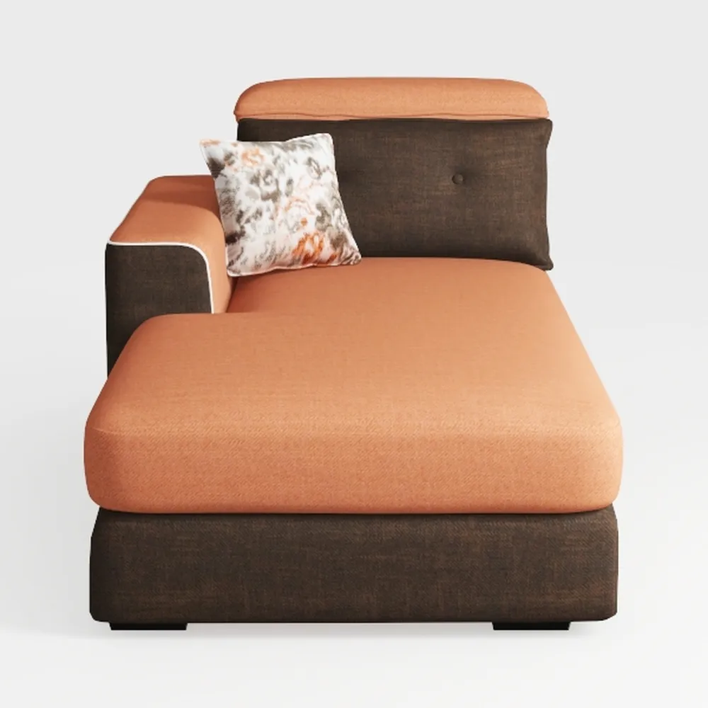 Modern Modular Chenille Sofa 1 Pieces Living Room 