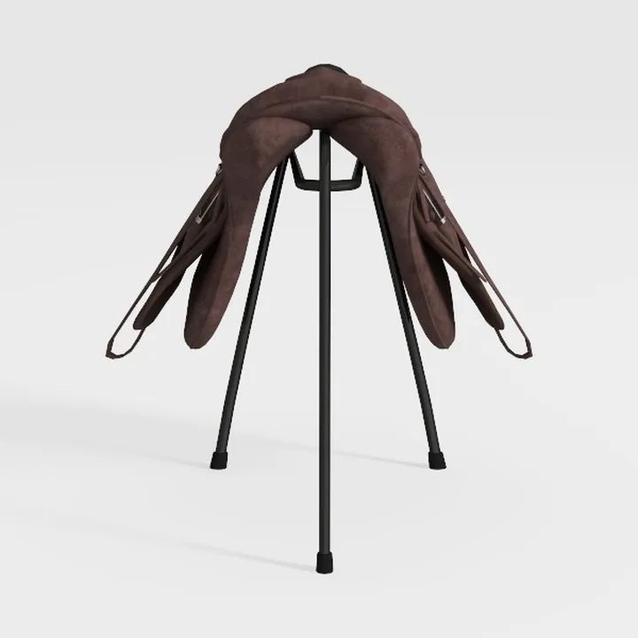 Cuero Design Flying Goose Iceland 1464 - Sgabello in pelle d'agnello, 48 cm, colore: Nero