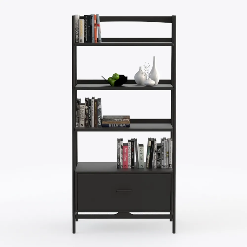 Himimi Industrial Ladder Shelf, Rustic 5 Tier