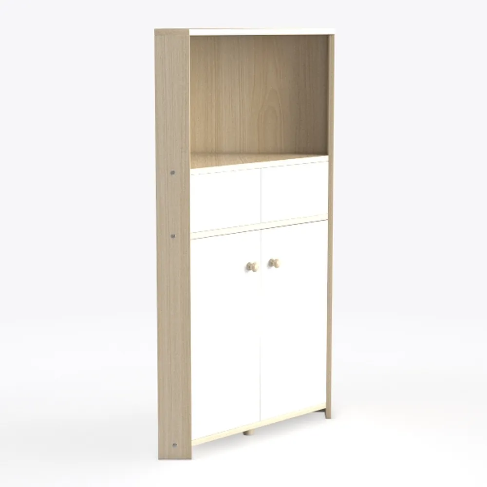 IRONCK Tall Corner Cabinet with 3 Wine Racks