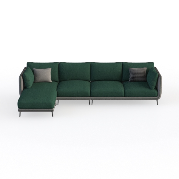 110.25x67&#39;&#39; Modern Upholstered L-Shape Sectional S